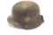 German M-35 Double Decal Kriegsmarine Helmet with Normany Shrapnel Damage