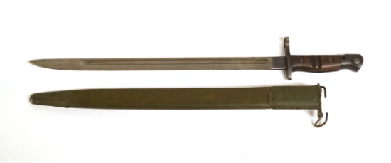 Original U.S. WWI M1917 Enfield Rifle Bayonet by Remington with Scabbard