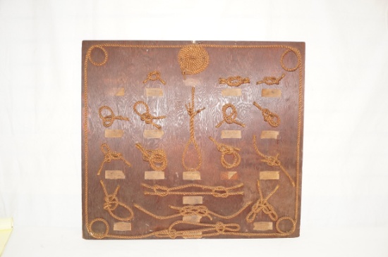 Antique Knot Teaching Board Ft. the Infamous "Eye Splice" Knot & More