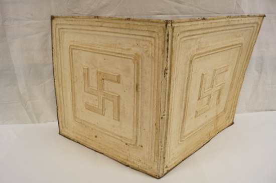 Rare Original German Nazi Metal 2 Panel Ceiling Tiles out of Hitler's Nest