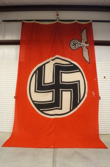 Original Large Double Sided Nazi German Kriegsmarine Marked Reich Service Flag