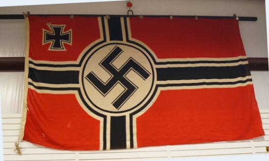 Original Large Double Sided Nazi German Third Reich Battle Flag