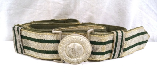 German Army Officer Brocade Belt & Buckle