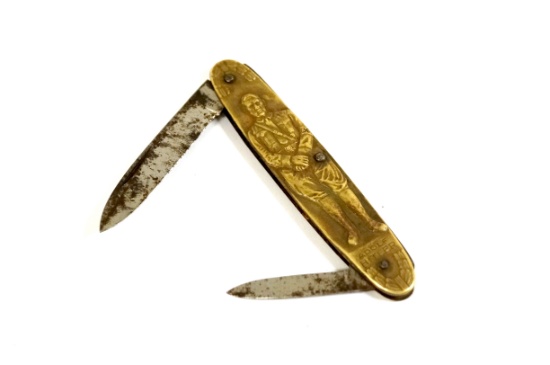 Adolf Hitler "Deutscland erwacht" Nazi Solingen Germany Double Bladed Pocket Knife