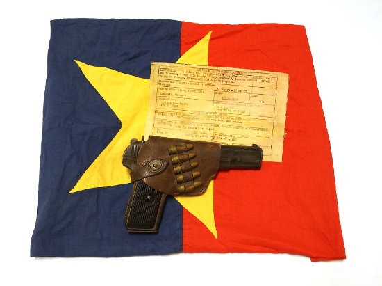 Rare Chicom Type 54 Tokarev Pistol with Original Capture Papers, Flag, Holster