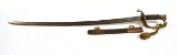 Civil War Confederate Etched Foot Officer's Sword w/ Sword Knot & Scabbard