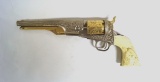 Engraved Replica of a Colt SAA Revolver with Eagle Grips