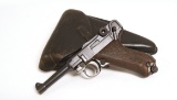 DWM Luger P-08 Pistol with Leather Clam Shell Holster