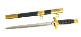 Rare German Nazi Model 37 Water Customs Officer's Dagger by WKC w/ Scabbard