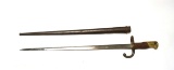 Rare French MLE 1874 Gras Sword Bayonet with Matching S# Scabbard