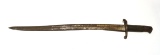 Extremely Rare British Pattern 1863 Whitworth Yataghan Sword Bayonet