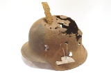 *Interesting Piece German Helmet with Shrapnel Damage