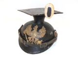 WWI Imperial German Prussian Uhlan Czapka Cap Mortar Board Plate 1917