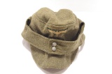 German M43 3rd Reich Enlisted Field Wool Cap with Mountain Troop Pin & Trapezoid