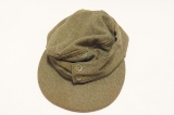 German Wool Hat with 2 Buttons & Trapezoid with Circle Insignia