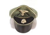 German SS Officer's Wool Cap with Eagle & Skull Insignia