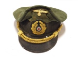 German Kriegsmarine Artillery Officers Crusher Visor Wool Cap