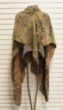Rare WWII German Waffen Zeltbahn 31 Tent / Reversible Poncho - Maker marked