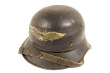 German WWII Luftschutz 3 Piece Gladiator Helmet with Liner