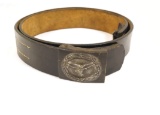 German Luftwaffe NCO's Buckle with  Leather Tab & Belt