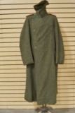 Rare German M43 Trench Artillery Russian Front Great Coat with a Pull out hood - Stamped