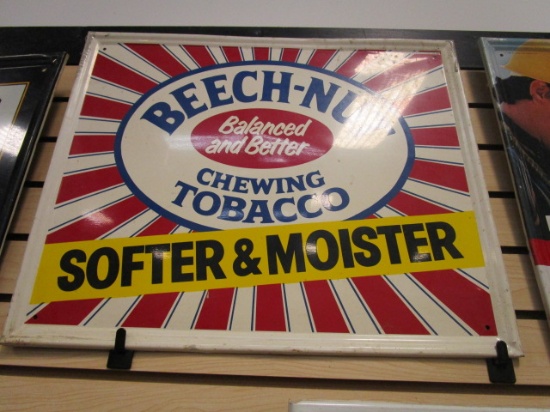 1986 Lorillard, Inc. "Beech-Nut Chewing Tobacco Softer & Moister" Metal Sign