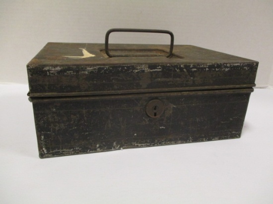 Vintage Metal Box with Lock