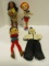 Four Vintage Dolls - Native American, Elf, Holiday Fair, etc.