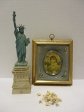 Framed Portrait Print on Board, Shelf Clips, Statue of Liberty Statue