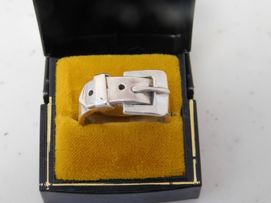 Sterling Silver Buckle Ring