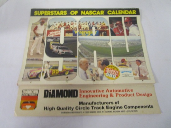 1984 DiAmond Racing Products "Superstars of NASCAR" Advertisement Calendar
