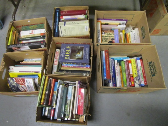 Seven Boxes of Books-Health, Cooking, Inspirational and Financial Planning