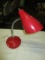 Red Metal Goose Neck Desk Lamp