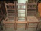 Three Vintage Wood Ladder Back Chair Frames with Spindles
