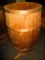 Wood Slat Display Barrel