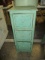 Painted 3 Drawer Wood Cabinet