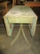 Wood Drop Leaf Table with Pedestal Base