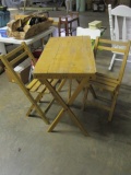 Grand Cafe Paris Table and Two Folding Chairs