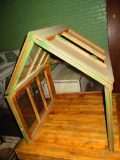 Small Greenhouse Made from Vintage Window Panels