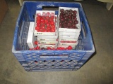 Plastic Crate with Artificial Cherries