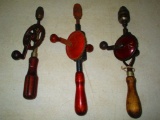 Three Vintage Hand Drills