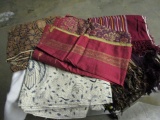 Four Scarfs/Shawls and Woven Fabric