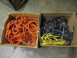 Two Milk Boxes of Extension Cords and Power Strips