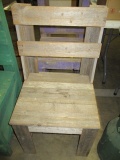 Rustic Wood Slat Chair