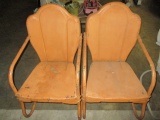 Pair of Vintage Metal Bouncing Chairs