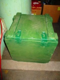 Double Latch Lidded Wood Crate with Rope Handles