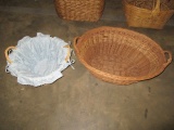 Round Wicker Laundry Basket and Wicker Heavy Rim Laundry Basket