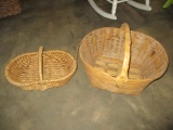 Two Large Gathering Baskets