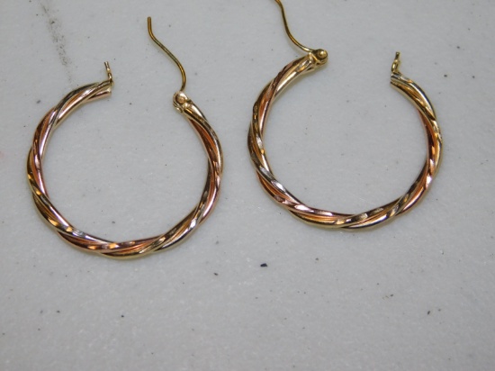 14 Kt Gold Pierced Earrings