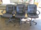 Three Rolling Office Chairs with Arms